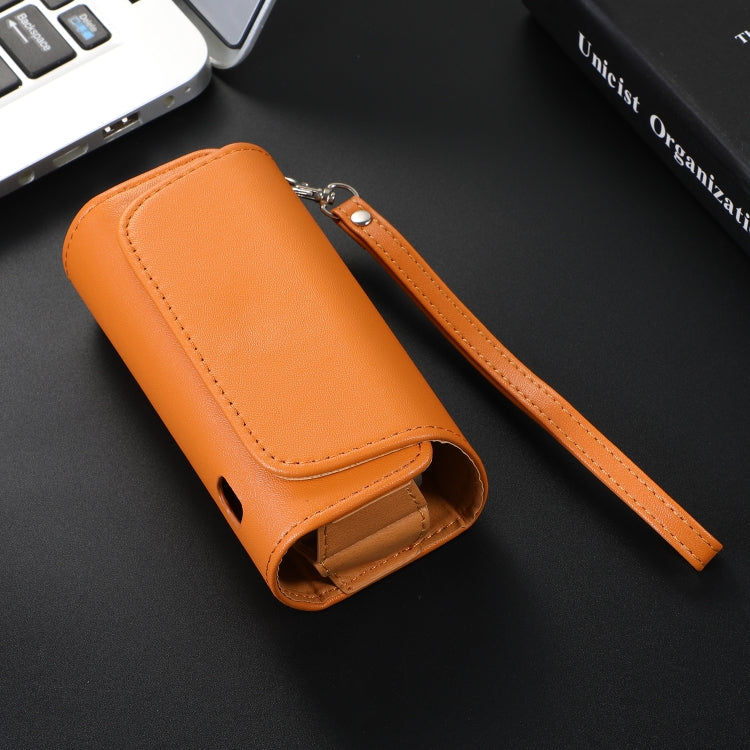 For IQOS 3.0 / 3 DUO Portable Electronic Cigarette Case Storage Bag with Hand Strap(Orange)