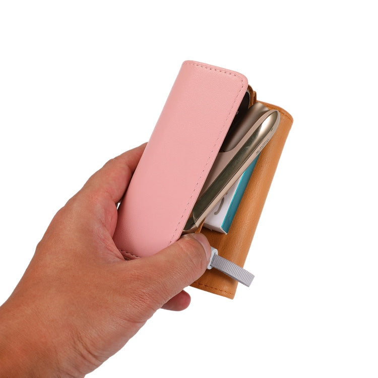 For IQOS 3.0 / 3 DUO Portable Electronic Cigarette Case Storage Bag with Hand Strap(Pink)