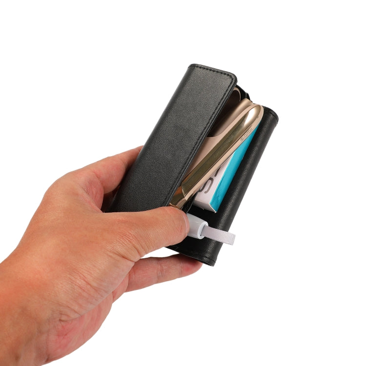 For IQOS 3.0 / 3 DUO Portable Electronic Cigarette Case Storage Bag with Hand Strap(Black)