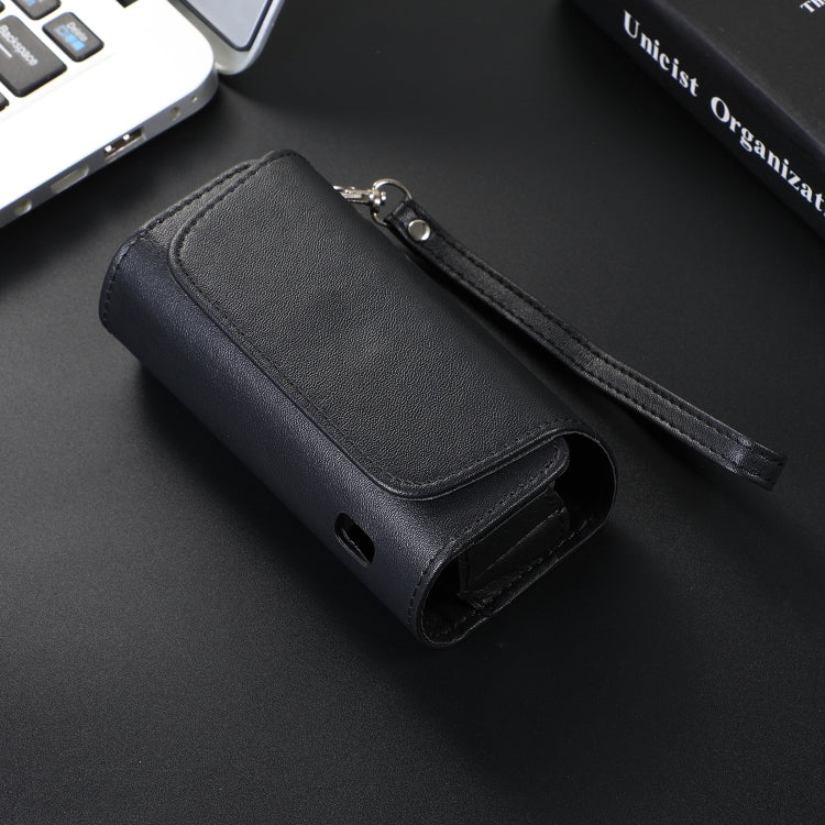For IQOS 3.0 / 3 DUO Portable Electronic Cigarette Case Storage Bag with Hand Strap(Black)