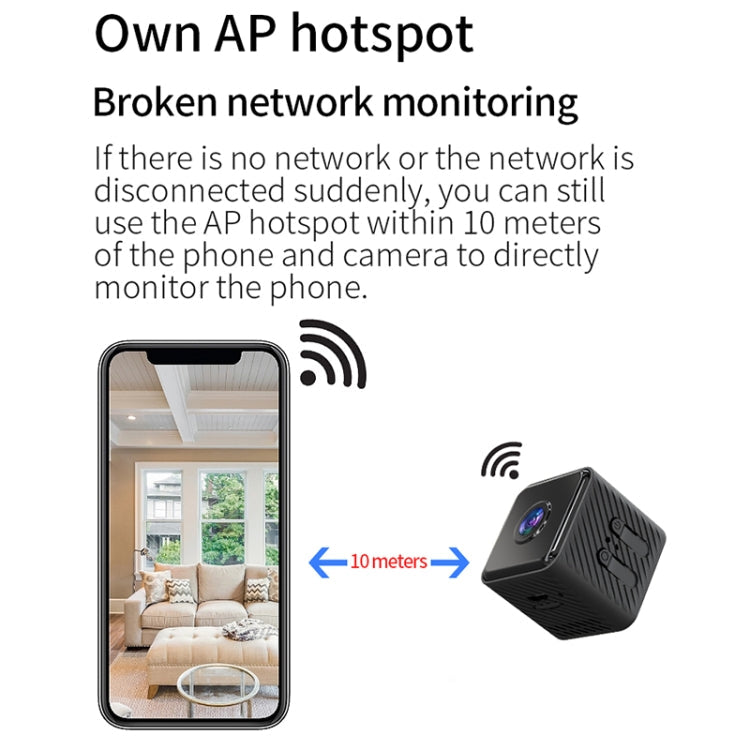 X2 Smart HD Mini WiFi Camera Support Night Vision & Motion Detection & TF Card