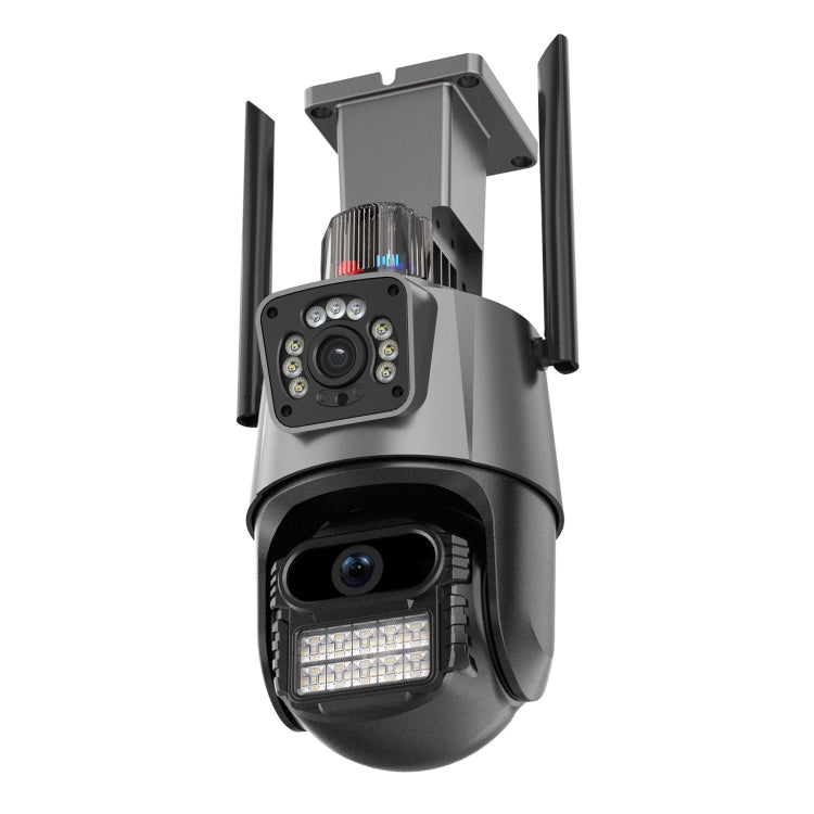 QX81 Humanoid Recognition AI Alarm WIFI Spherical Dual 2MP IP Camera, Plug:AU Plug
