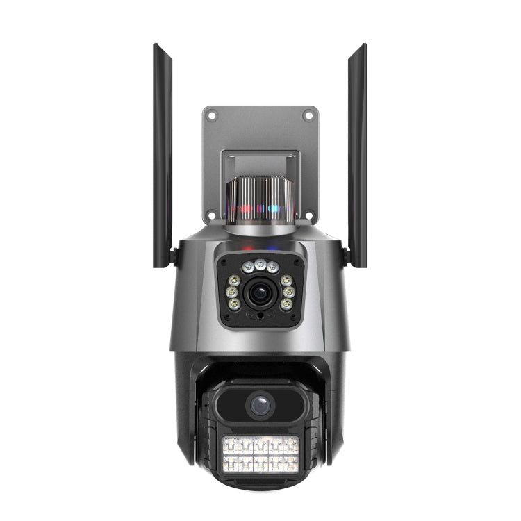 QX81 Humanoid Recognition AI Alarm WIFI Spherical Dual 2MP IP Camera, Plug:US Plug