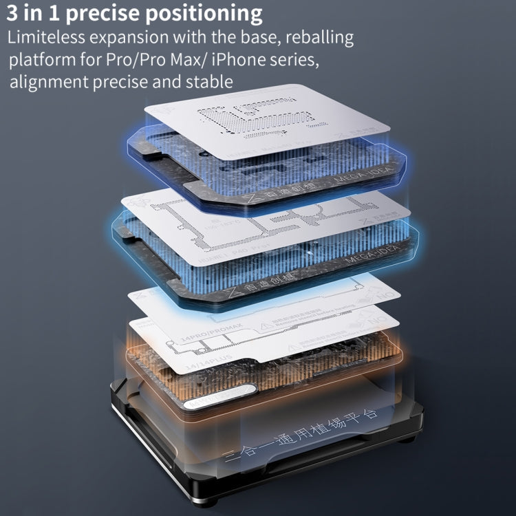 For iPhone 14 Series Qianli Mega-idea Multi-functional Middle Frame Positioning BGA Reballing Platform