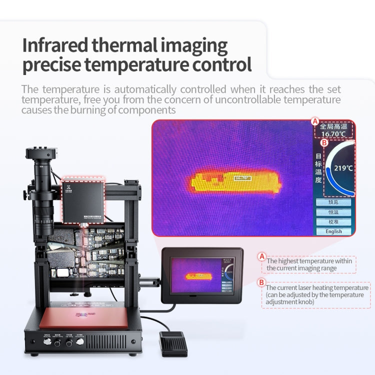 Mega-idea Intelligent Infrared Laser Desoldering Machine, Model:With Microscope Set(EU Plug)