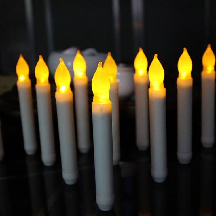 LED Electronic Candle Lights Flameless Long Rod Christmas Candle, Spec:Flashing Yellow Light