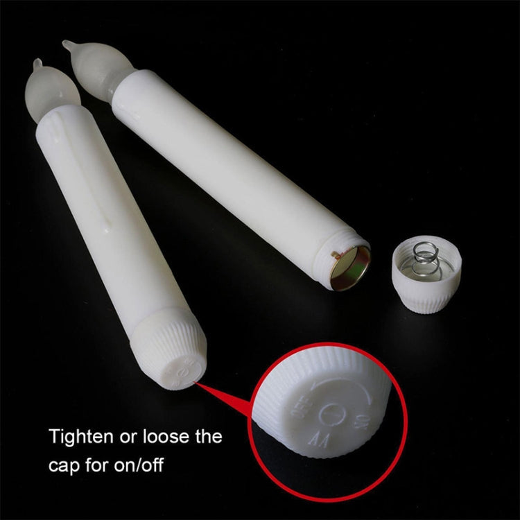 LED Electronic Candle Lights Flameless Long Rod Christmas Candle, Spec:Flashing Yellow Light