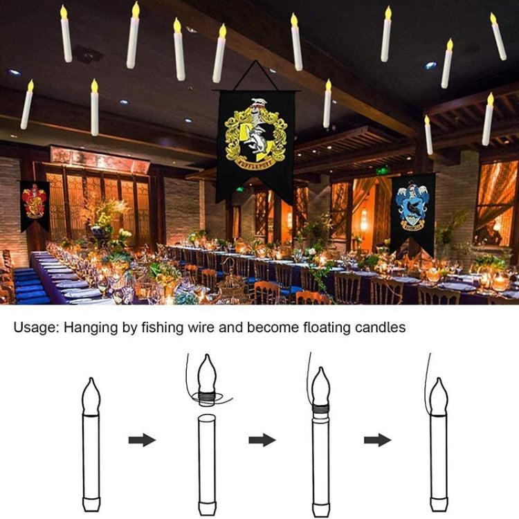 LED Electronic Candle Lights Flameless Long Rod Christmas Candle, Spec:Flashing Colorful Light