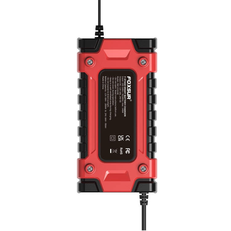 FOXSUR 12V / 24V / 10A Car / Motorcycle Battery Smart Repair Lead-acid Battery Charger, Plug Type:AU Plug