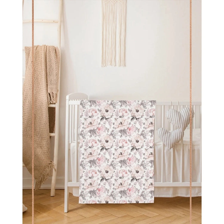 Newborn Baby Three-piece Swaddling Scarf  Cap Headband(Flower-3)