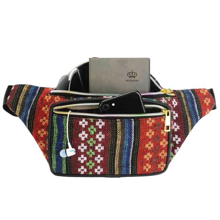 Outdoor Sports Bohemian Ethnic Style Fashion Waist Bag, Size:34x15cm(Style-E)