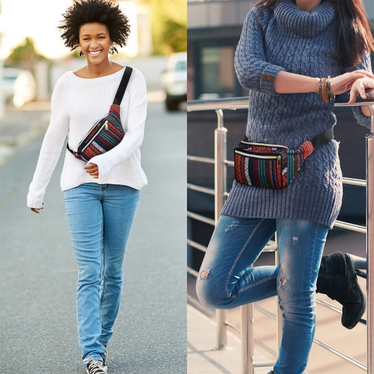 Outdoor Sports Bohemian Ethnic Style Fashion Waist Bag, Size:34x15cm(Style-C)