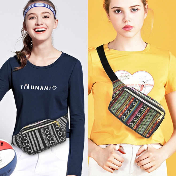 Outdoor Sports Bohemian Ethnic Style Fashion Waist Bag, Size:34x15cm(Style-A)