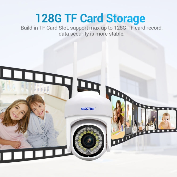 ESCAM PVR007 3MP Smart HD WiFi Camera Support Full Color Night Vision / Motion Detection / Sound Alarm / TF Card(UK Plug)