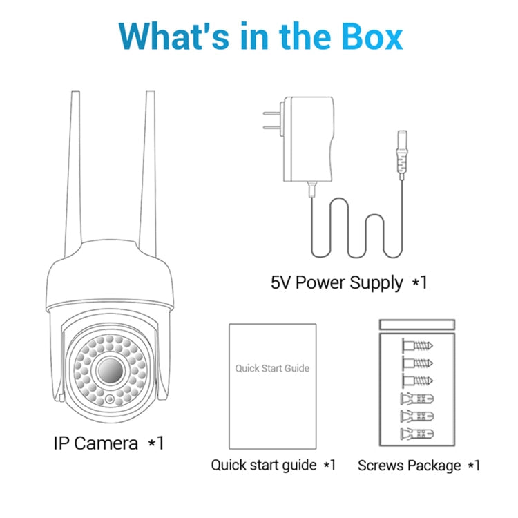 ESCAM PVR007 3MP Smart HD WiFi Camera Support Full Color Night Vision / Motion Detection / Sound Alarm / TF Card(US Plug)