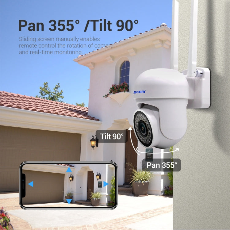 ESCAM PVR007 3MP Smart HD WiFi Camera Support Full Color Night Vision / Motion Detection / Sound Alarm / TF Card(UK Plug)