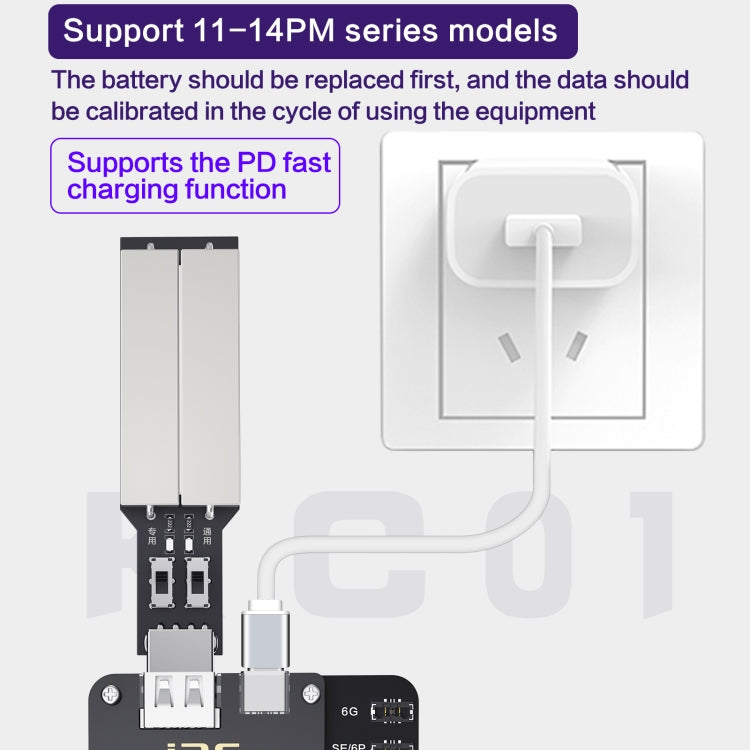 i2C KC01 Multi-function Comprehensive Battery Repair Instrument for iPhone 6-14 Pro Max, Version:Standard Version