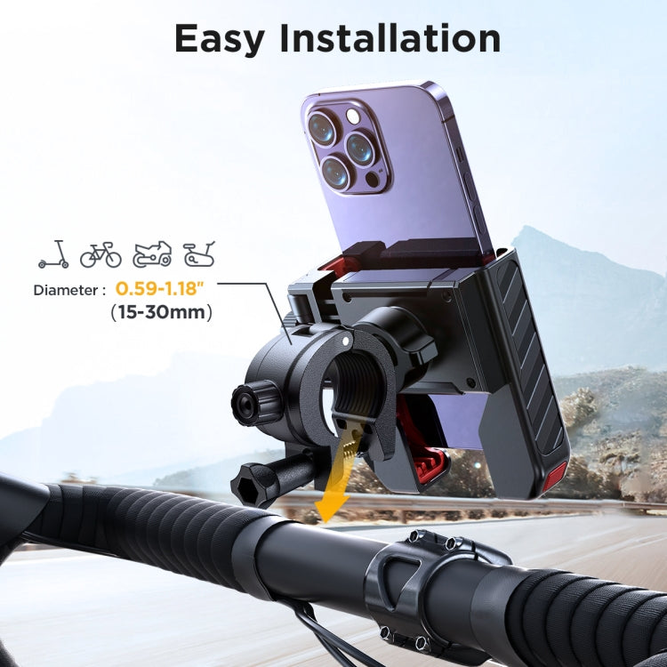 JOYROOM JR-ZS266 Bicycle Handle Phone Mount Compatible with 4.7-6.8 inch(Black)