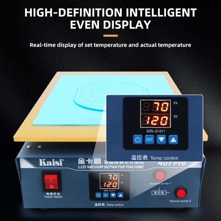 Kaisi 407 Pro 17 inch Dual Vacuum Pump LCD Screen Separator Machine(EU Plug)