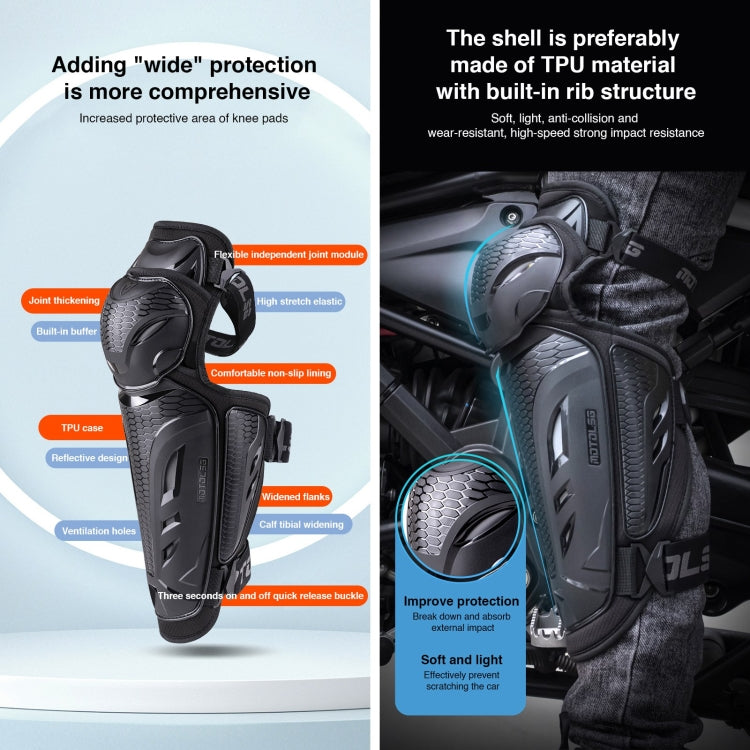 2 in 1 Knee Pads Motolsg Motorcycle Bicycle Riding Protective Gear