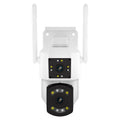ESCAM PT210 2x3MP Dual Lens Dual Screen Monitor WiFi Camera Support Two-way Voice & Motion Detection & Cloud Storage(EU Plug)