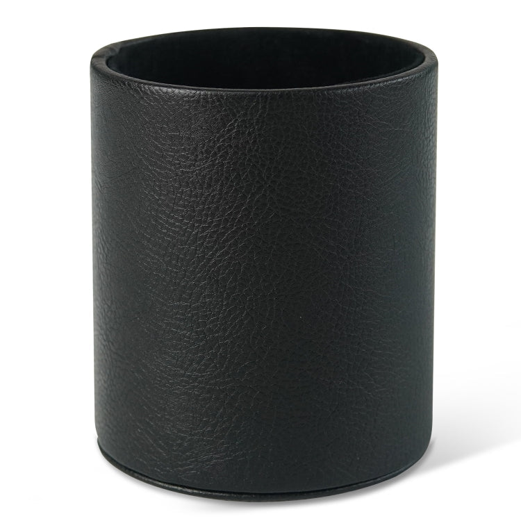 PU Leather Tool Storage Box Desktop Pen Holder(Black)