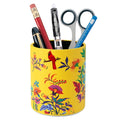 PU Leather Tool Storage Box Desktop Pen Holder(Birdsong)