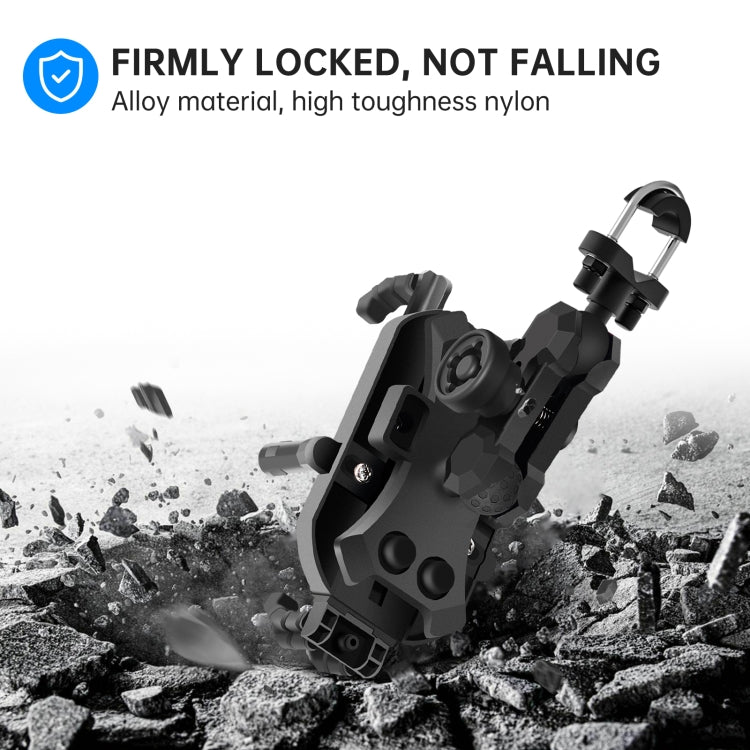 WUPP CS-1848A2 Motorcycle Shock Absorption Riding Phone Holder, Style:Handlebars