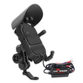 WUPP CS-1848B1 15W Motorcycle Wireless Fast Charging Phone Navigation Holder, Style:Rearview Mirror Type