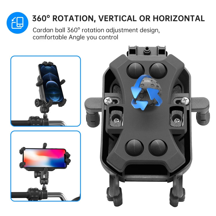 WUPP ZH-1848A2 Motorcycle Shock Absorption Riding Phone Navigation Holder, Style:M10 Ball Joint