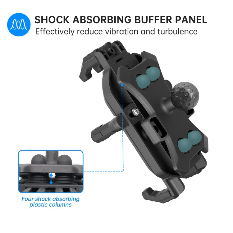 WUPP ZH-1848A2 Motorcycle Shock Absorption Riding Phone Navigation Holder, Style:M10 Ball Joint