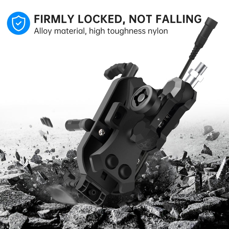 WUPP ZH-1848B2 15W Motorcycle Wireless Fast Charging Phone Navigation Holder, Style:M10 Ball Joint