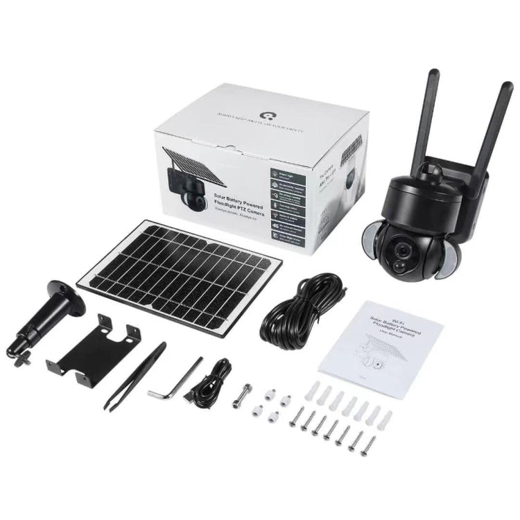 SHIWOJIA IP66 Waterproof 4G 3MP Solar Dome IP Camera, Two-way Audio & PIR Motion Detection & Night Vision, Version:AU(Black)