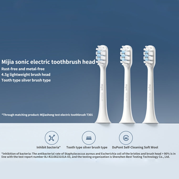Original Xiaomi Mijia 3pcs Brush Head Standard Type for Sonic Electric Toothbrush T301 / T302(White)