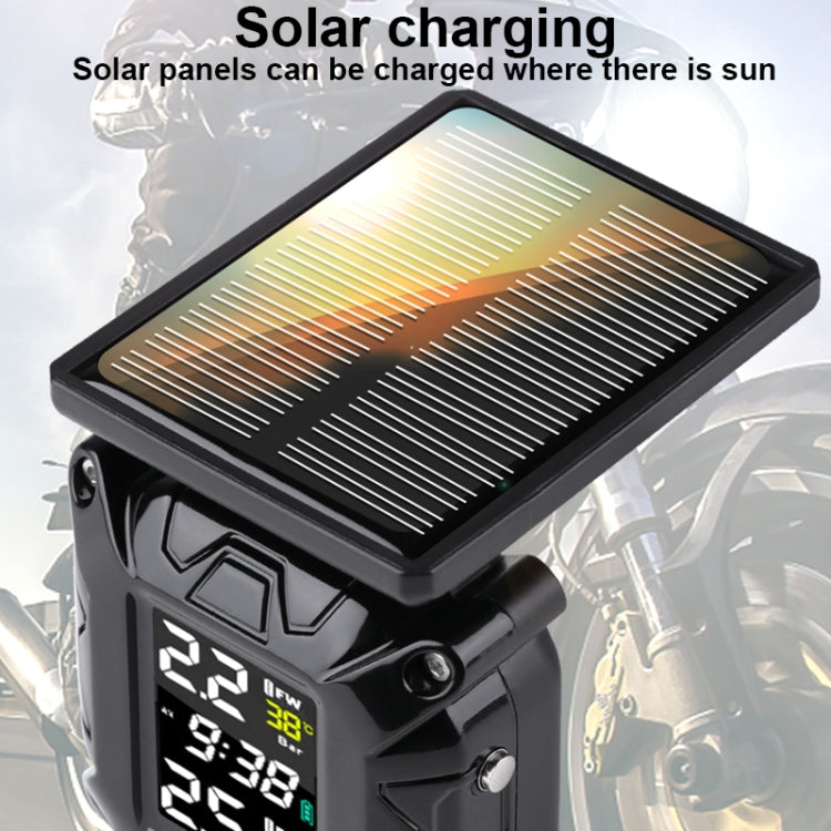 M9 Color Screen Motorcycle Solar Wireless Tire Pressure Monitor With M10 Fixed Mount