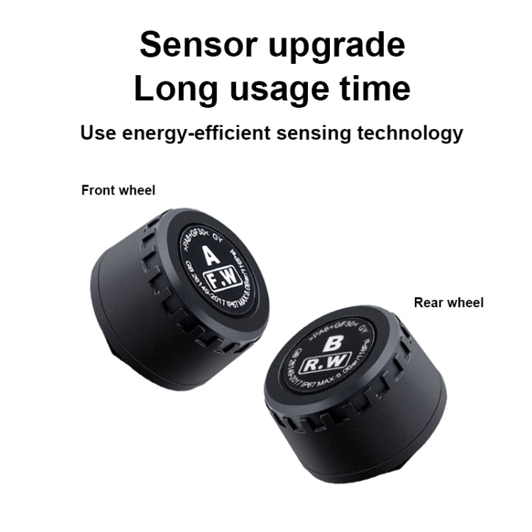 Rear Wheel Tire Pressure Temperature Monitoring Sensor(Black)