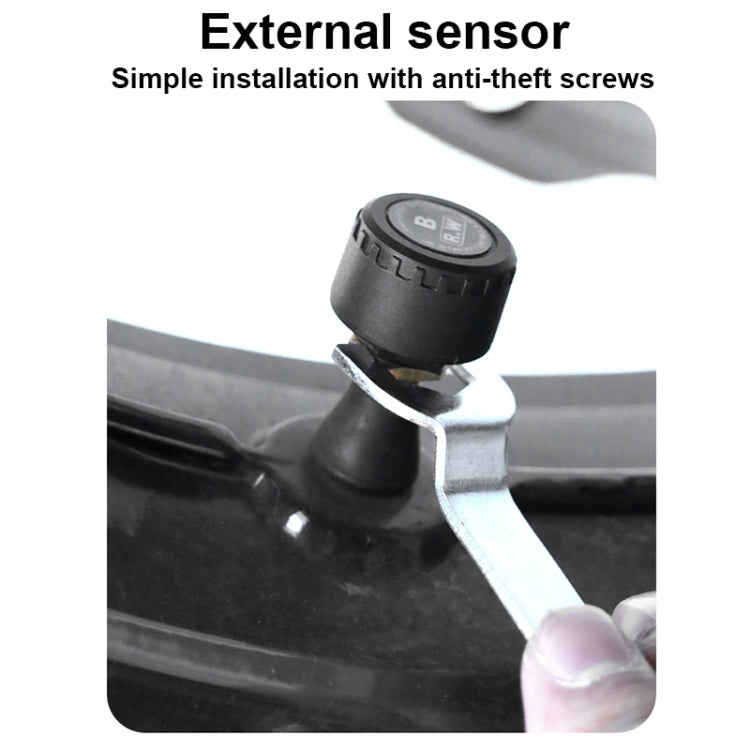 Rear Wheel Tire Pressure Temperature Monitoring Sensor(Black)