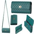 Crossbody PU Horizontal BFB02 Shoulder Bag(Green)