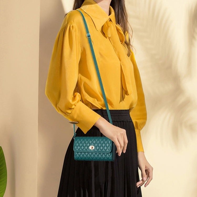 Crossbody PU Horizontal BFB02 Shoulder Bag(Green)