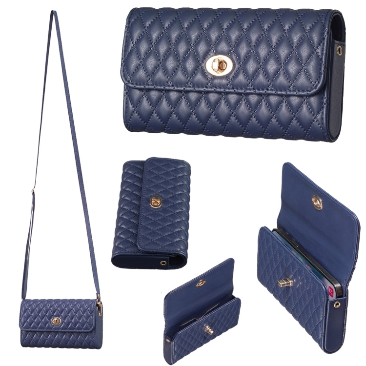 Crossbody PU Horizontal BFB02 Shoulder Bag(Dark Blue)