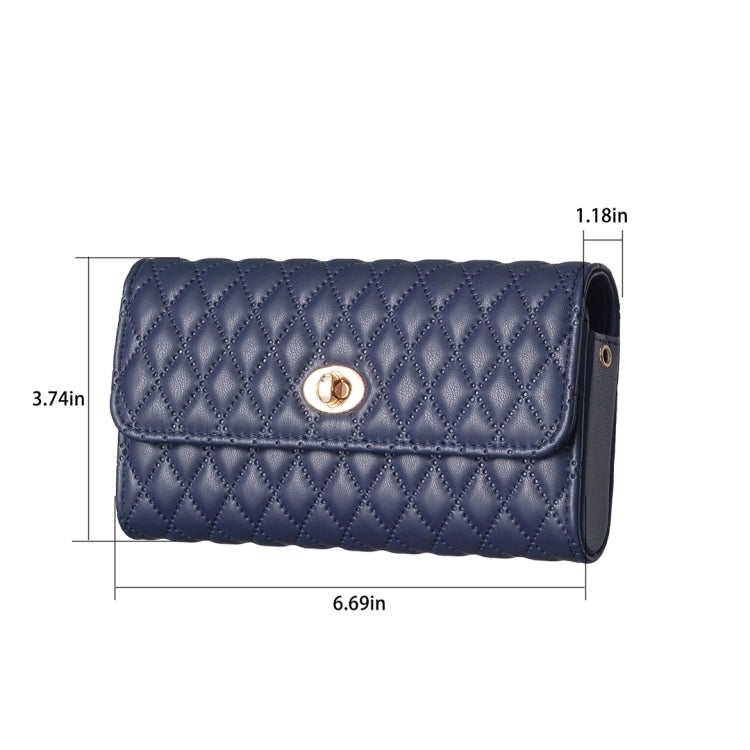 Crossbody PU Horizontal BFB02 Shoulder Bag(Dark Blue)