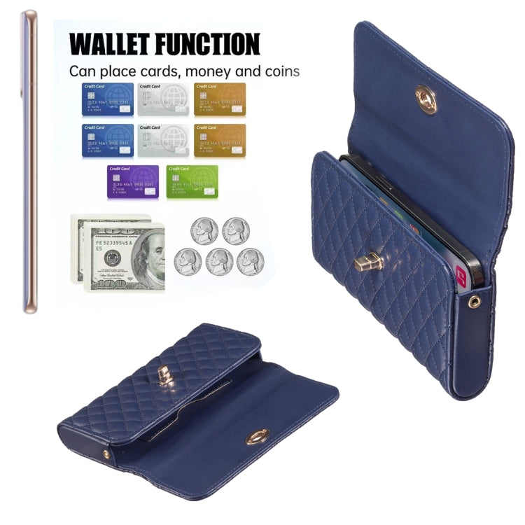 Crossbody PU Horizontal BFB02 Shoulder Bag(Dark Blue)