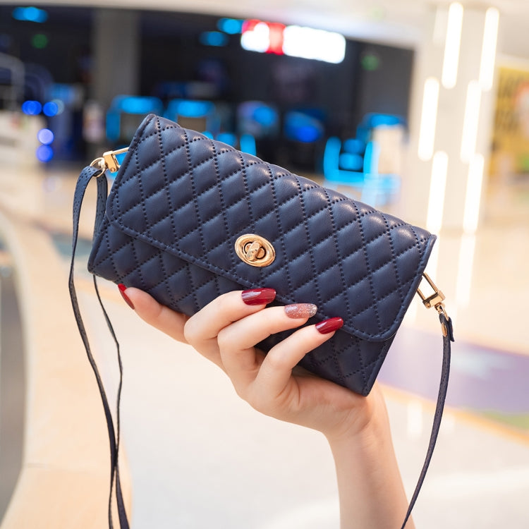 Crossbody PU Horizontal BFB02 Shoulder Bag(Dark Blue)