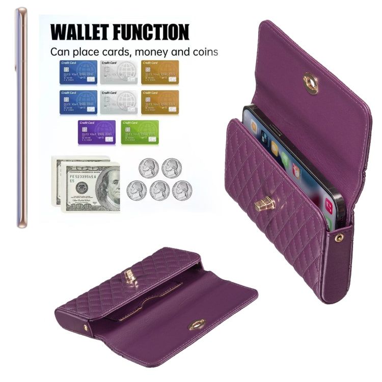 Crossbody PU Horizontal BFB02 Shoulder Bag(Dark Purple)