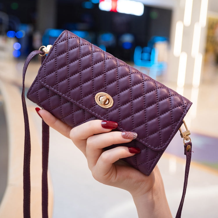 Crossbody PU Horizontal BFB02 Shoulder Bag(Dark Purple)