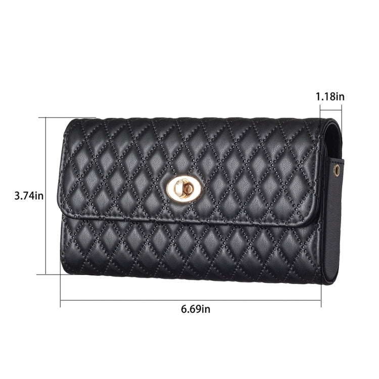 Crossbody PU Horizontal BFB02 Shoulder Bag(Black)