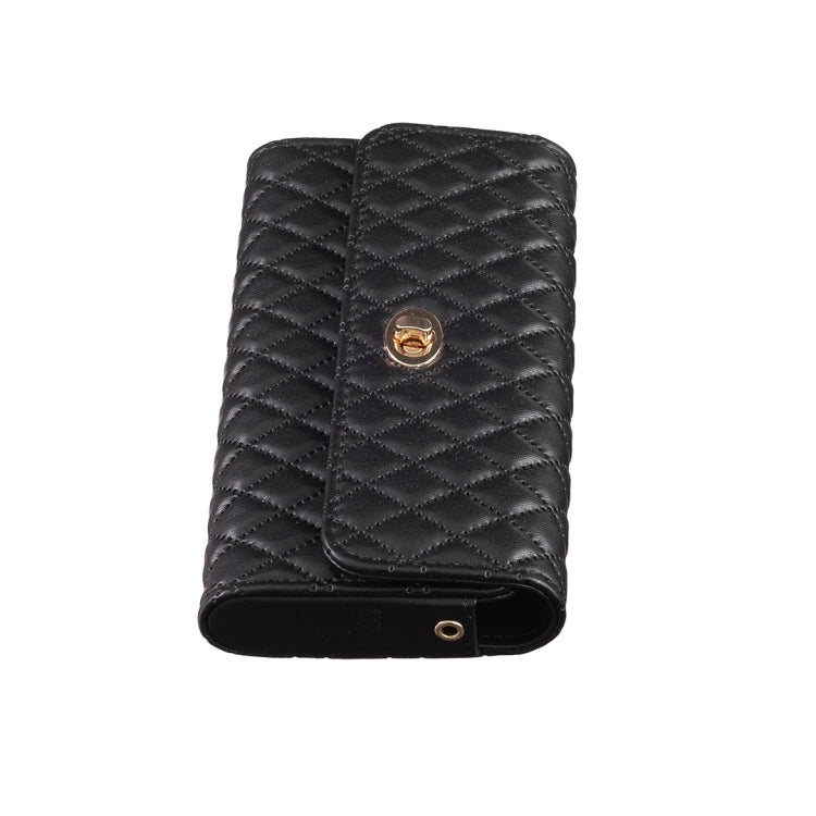 Crossbody PU Horizontal BFB02 Shoulder Bag(Black)