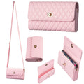 Crossbody PU Horizontal BFB02 Shoulder Bag(Pink)