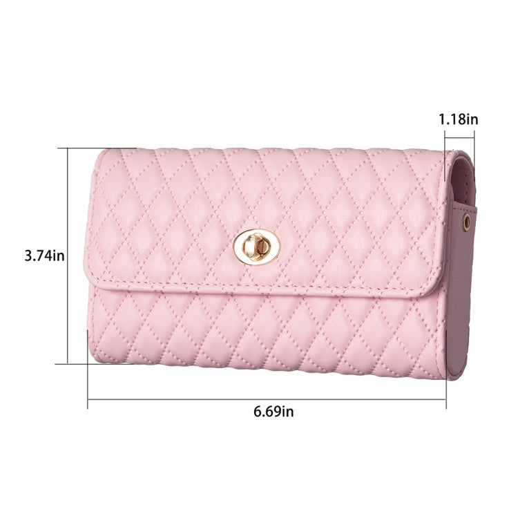 Crossbody PU Horizontal BFB02 Shoulder Bag(Pink)