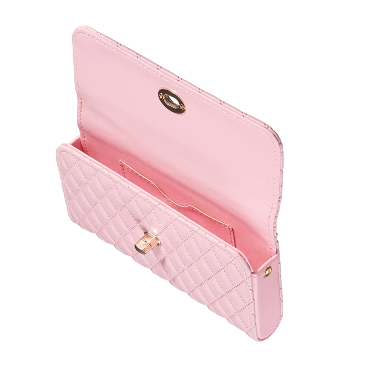 Crossbody PU Horizontal BFB02 Shoulder Bag(Pink)